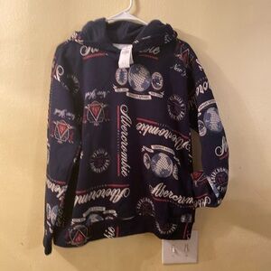 Abercrombie Kids Patterned Navy Hoodie